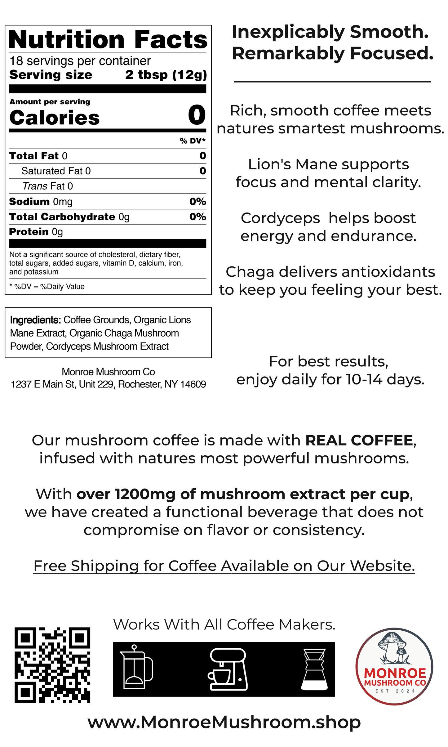 MAGIC Mushroom Coffee- Dark Roast (Espresso)