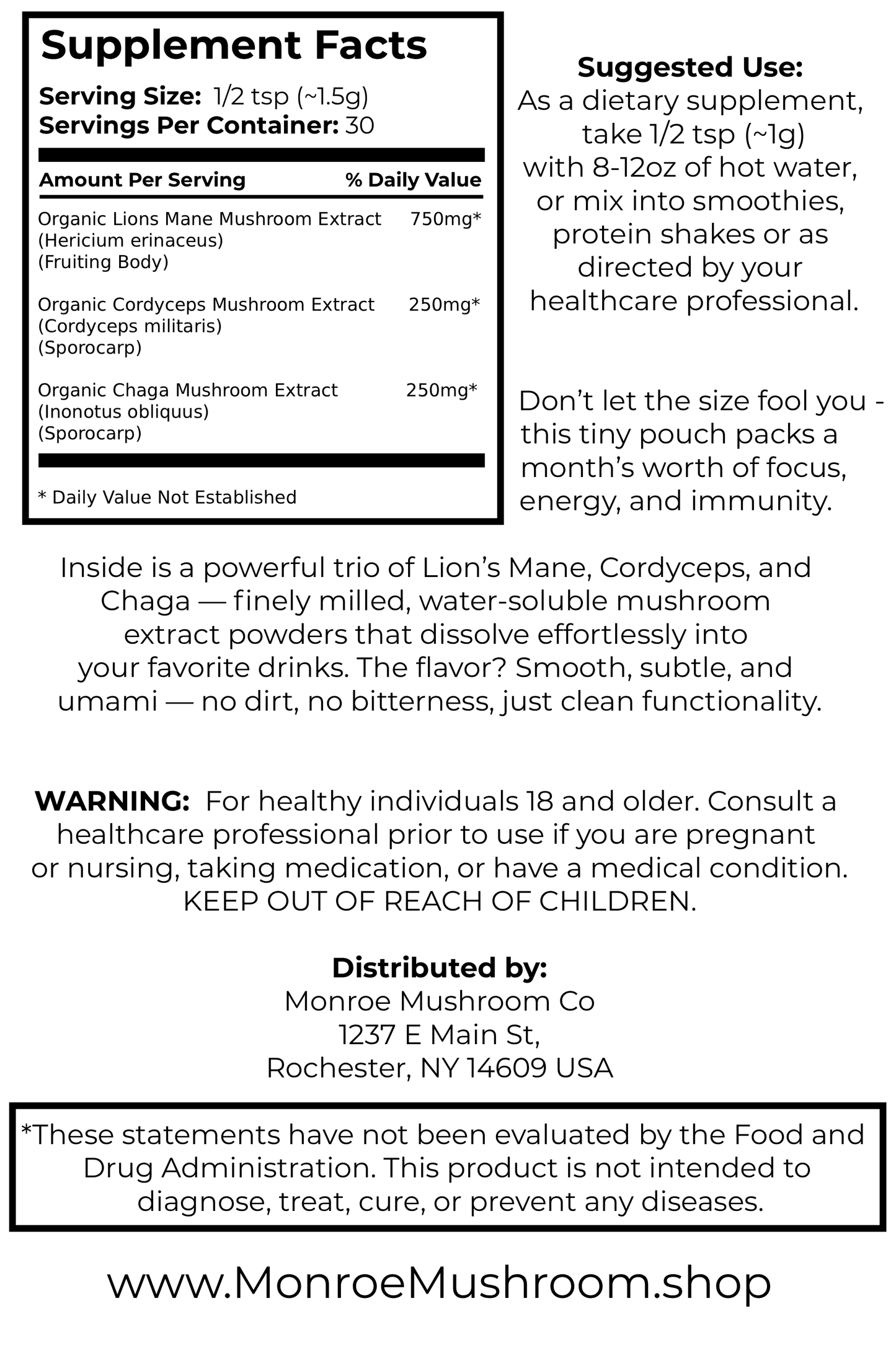 MAGIC Mushroom Tea- Multi Mushroom Blend