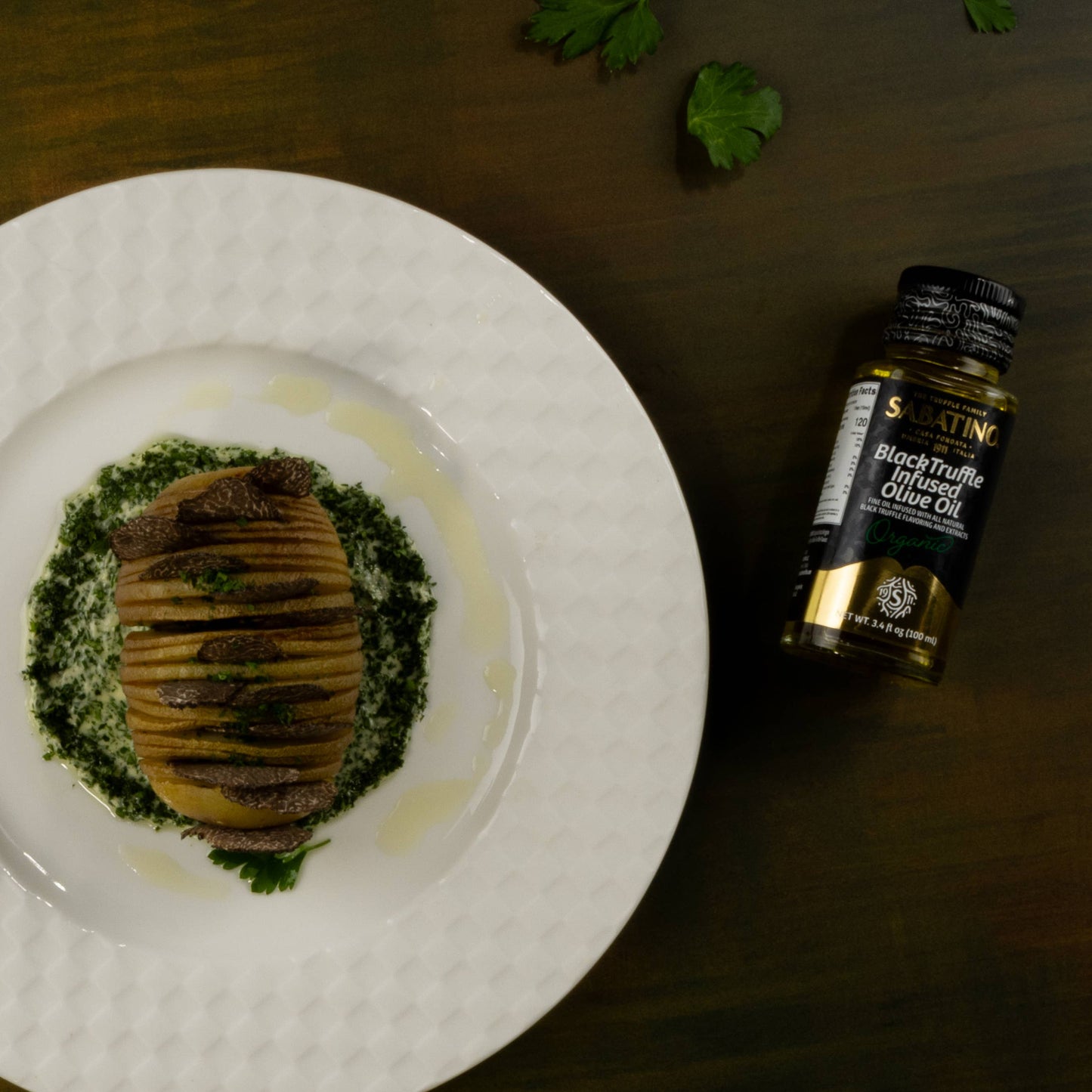 Sabatino USDA Organic Black Truffle Infused Oil 3.4 oz