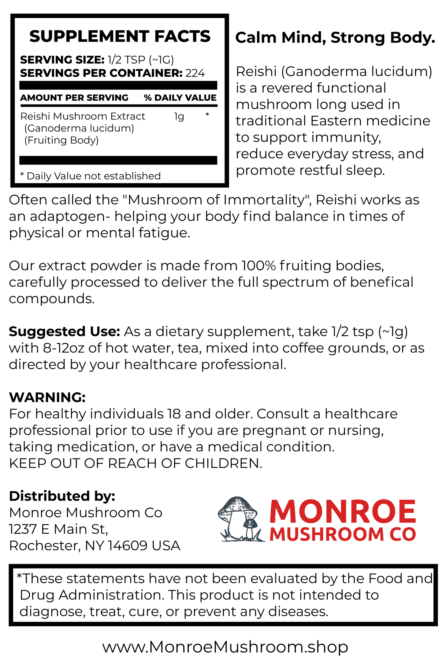 Mushroom Extract Powder- Reishi