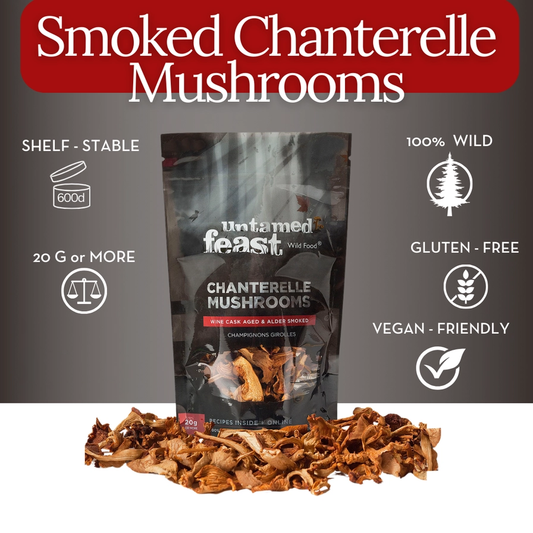 Chanterelles - Alder smoked - Dried
